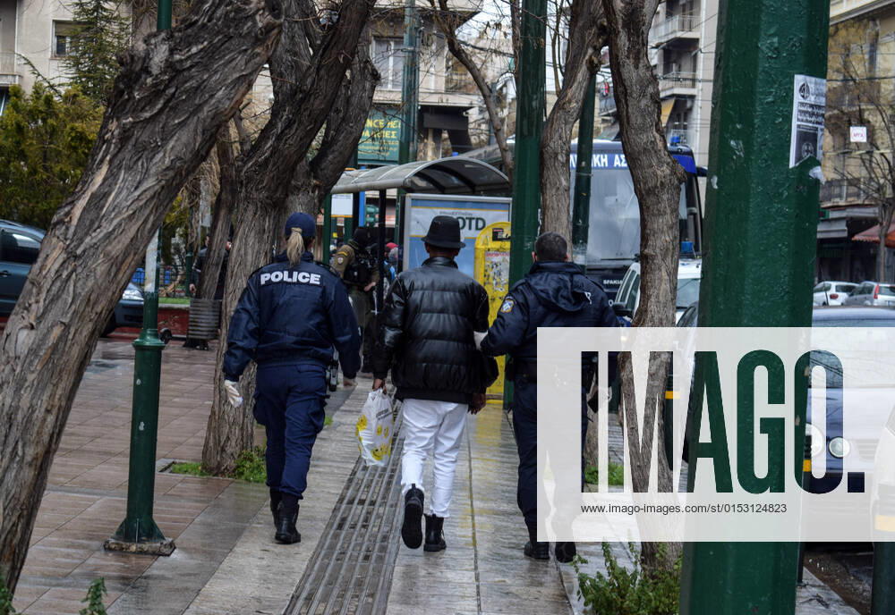 Greek Police detain irregular migrants without legal documents Greek Police officers detain irregular migrants without legal residence permit in the Aghios Panteleimonas area in central Athens, a district with high immigrant population. Athens Greece