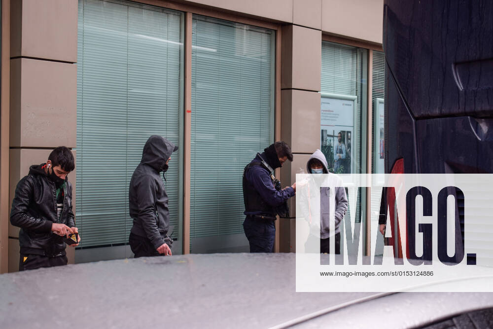 Greek Police detain irregular migrants without legal documents Greek Police officers inspect documents and detain irregular migrants without legal residence permit in the Aghios Panteleimonas area in central Athens, a district with high immigrant population. Athens Greece