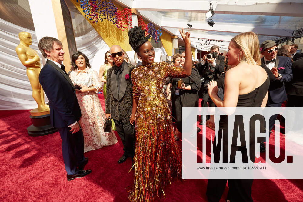 Lupita Nyong o arrives on the red carpet of the 94th Oscars® at the Dolby Theatre at Ovation Hollywood in Los Angeles, CA, on Sunday
