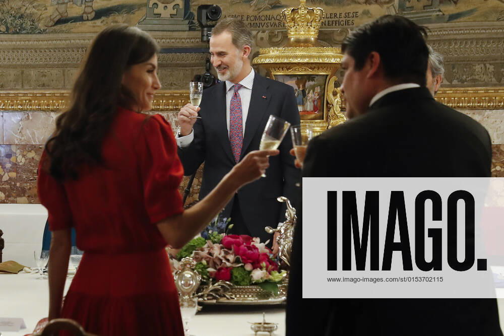Madrid Queen Letizia and King Felipe during a meeting with the president of Costa Rica, Carlos Alvarado Quesada at the royal palace in Madrid. No Spain Â