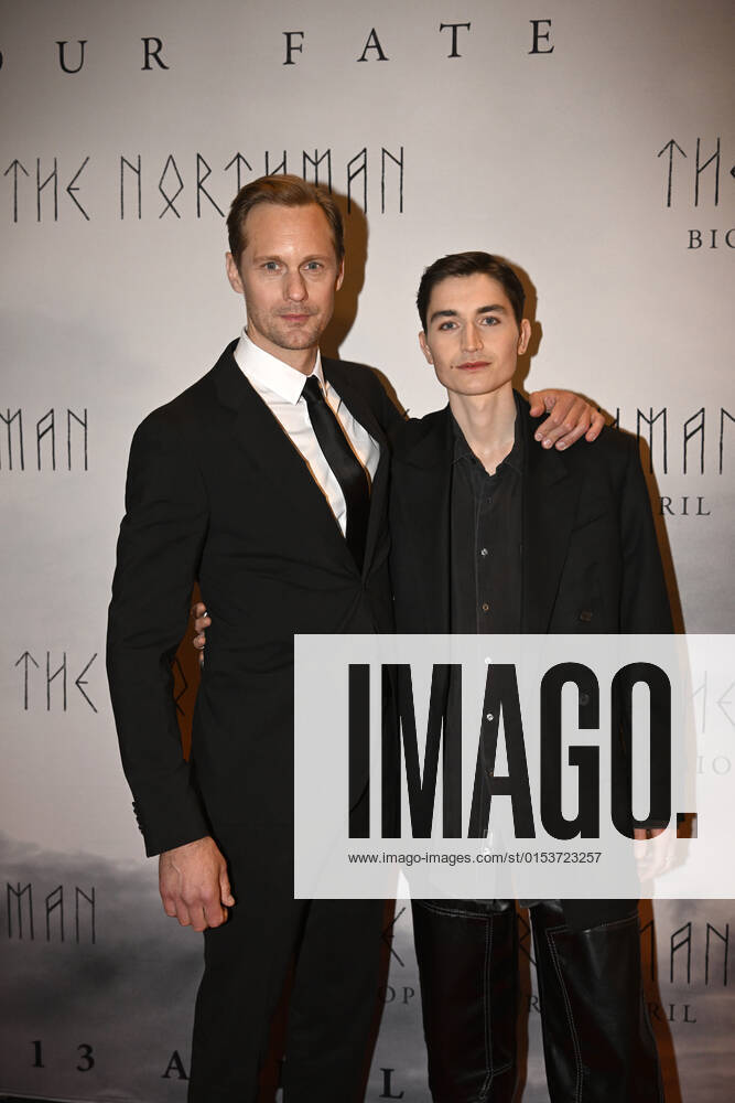 STOCKHOLM 20220328 Alexander Skarsgard and Gustav Lindh arrive at the gala premiere of the film The Northmanin Stockholm, Sweden Mars 22, 2022 STOCKHOLM Sweden