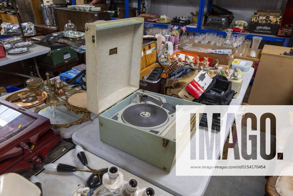 Dansette Bermuda mono record player as auction item, UK