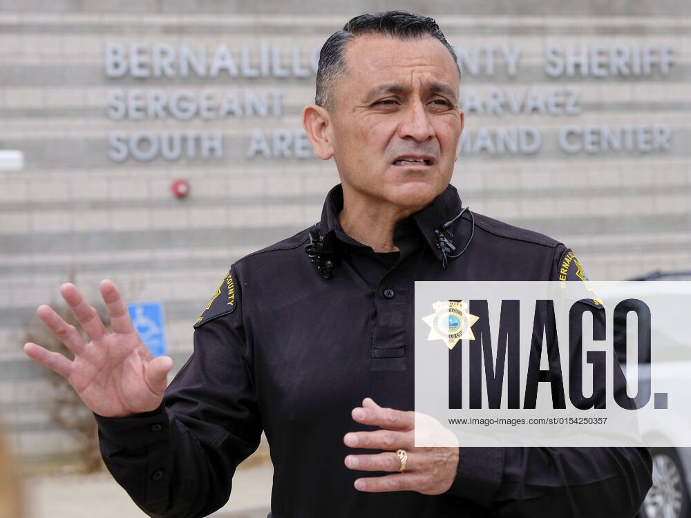 040122.Bernalillo Sheriff Manuel Gonzales III briefs the media following a fatal BCSO deputy involved shooting in the South Valley .Photographed on Friday April 1, 2022. JOURNAL. Albuquerque USA - ZUMAab1_ 20220401_zaf_ab1_005