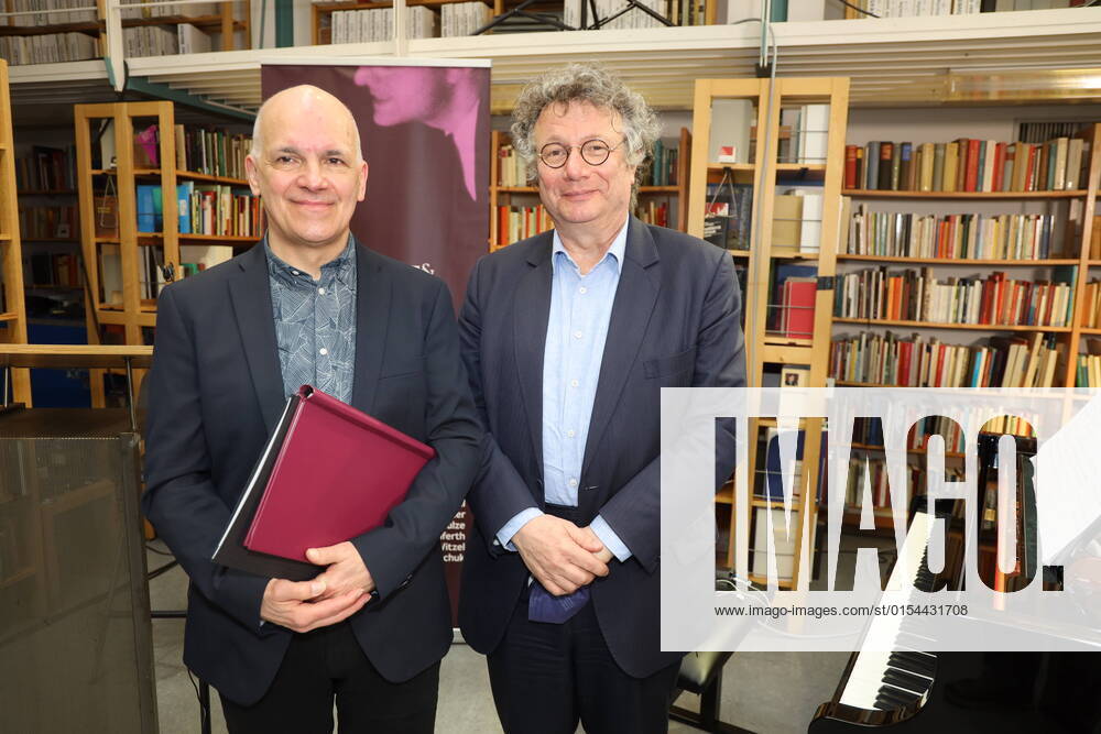 Presentation of the Erich Fried Prize 2021 Vienna, Literaturhaus, 03 04 2022 Frank WITZEL Laureate, Ingo SCHULZE Laudatio