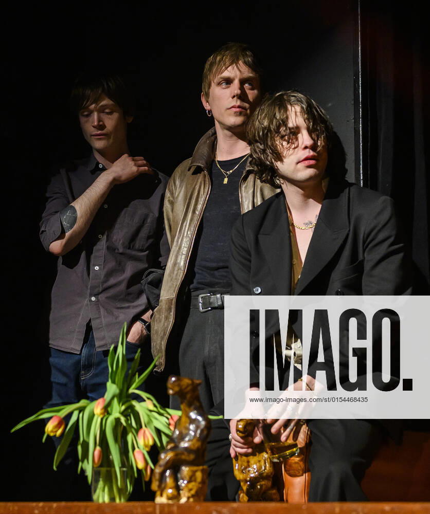 Members of the group Ice Age receive the award as producer of the year at the Steppe Wolf 2022 award ceremony at the Bremen Theater in Copenhagen on Sunday 3 April 2022 The Steppe Wolf is an award which since February 2003 has been awarded by the Association of Danish Music Critics, Copenhagen