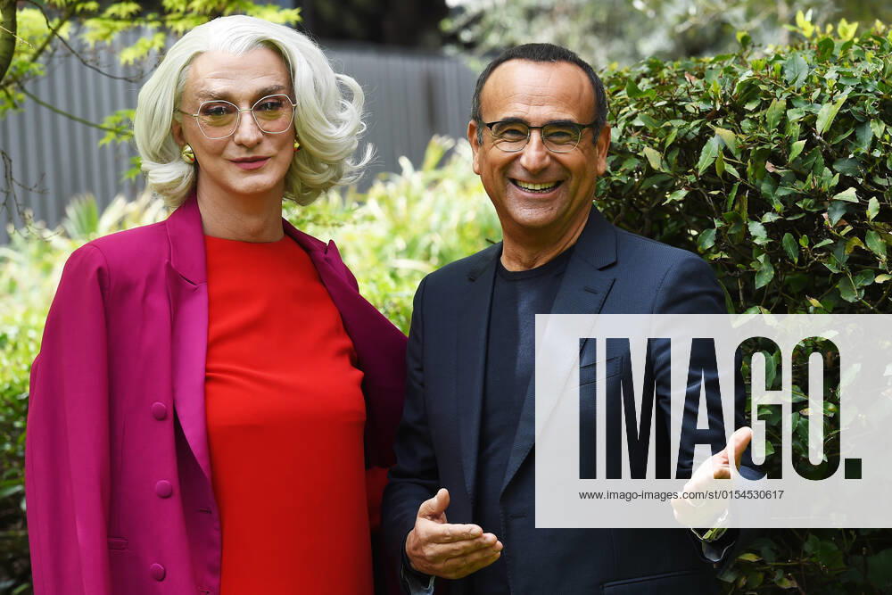 Photocall of the nominations to the prize David di Donatello 2022 Drusilla Foer and Carlo Conti during the photocall of the nominations to the prize David di Donatello 2022. Rome (Italy), April 04th, 2022 Imago-Images Emmefoto