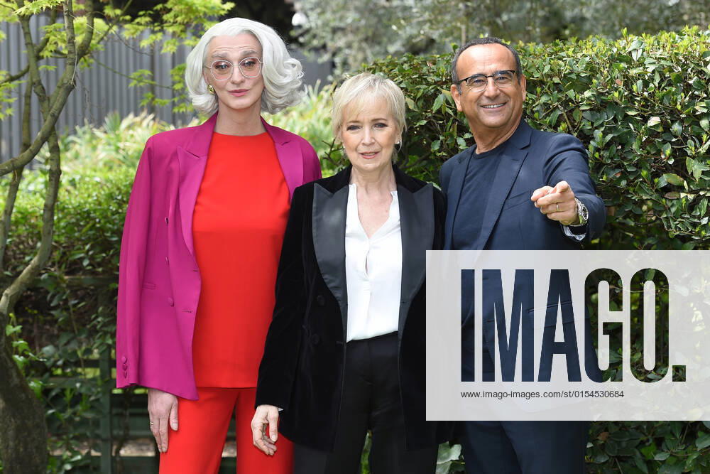 Photocall of the nominations to the prize David di Donatello 2022 Drusilla Foer Piera Detassis and Carlo Conti during the photocall of the nominations to the prize David di Donatello 2022. Rome (Italy), April 04th, 2022 Imago-Images Emmefoto