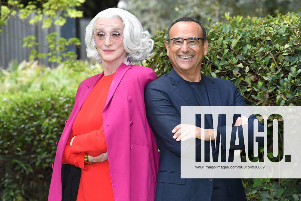 Photocall of the nominations to the prize David di Donatello 2022 Drusilla Foer and Carlo Conti during the photocall of the nominations to the prize David di Donatello 2022. Rome (Italy), April 04th, 2022 Imago-Images Emmefoto