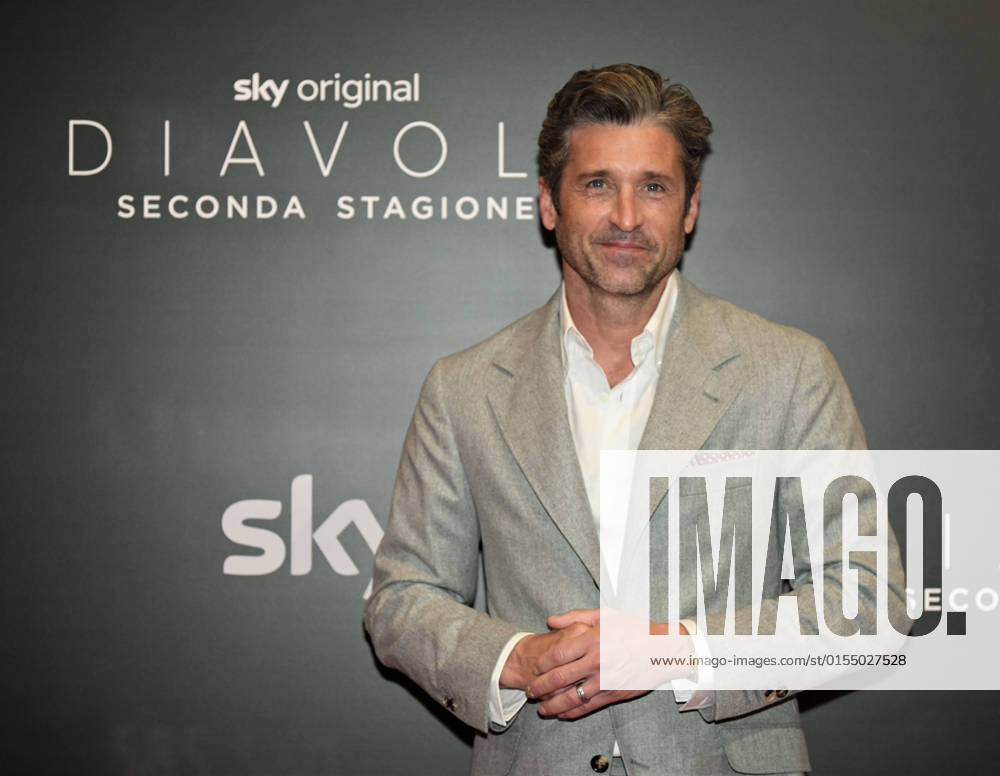 Milano, Italy DIAVOLI photocall cast preview of the second season of the financial thriller Sky Original with Alessandro Borghi and Patrick Dempsey directors Nick Hurran, Jan Michelini In the photo: Patrick Dempsey dress Cucinelli
