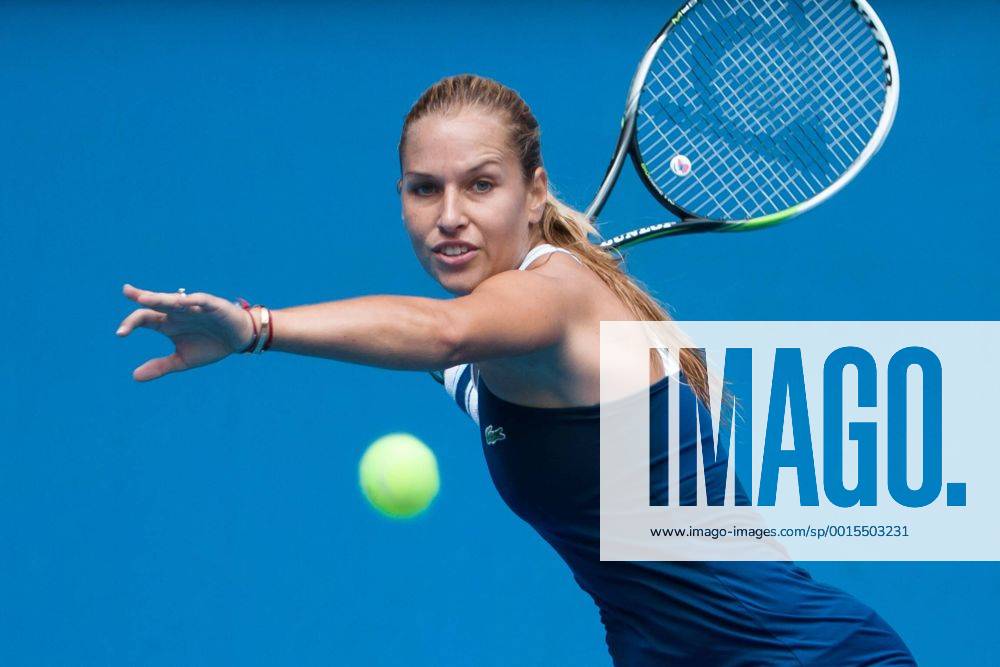 Jan. 18, 2014 - Melbourne, Australia - January 18, 2014: 20th seed Dominika CIBULKOVA (SVK) in action in a 3rd round match on day 6 of the 2014 Australian Open grand slam tennis tournament at Melbourne Park in Melbourne, Australia. SydneyLow Cal Media Tennis 2014: Australian Open JAN 18 - ZUMAc04