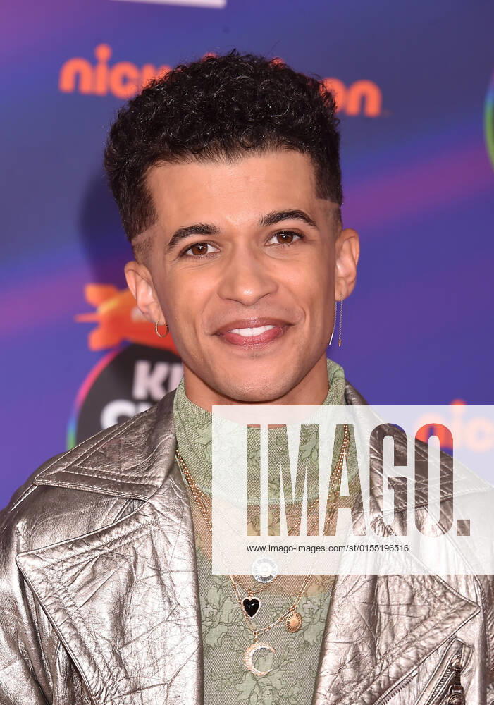 SANTA MONICA, CA - APRIL 9: Jordan Fisher at the 2022 Nickelodeon Kids Choice Awards at the Barker Hangar in Santa Monica, California on April 9, 2022.