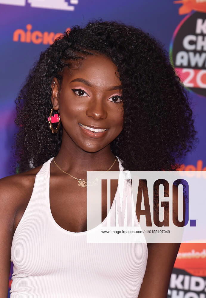 SANTA MONICA, CA - APRIL 9: Kheris Rogers at the 2022 Nickelodeon Kids Choice Awards at the Barker Hangar in Santa Monica, California on April 9, 2022.
