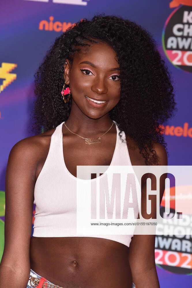 SANTA MONICA, CA - APRIL 9: Kheris Rogers at the 2022 Nickelodeon Kids Choice Awards at the Barker Hangar in Santa Monica, California on April 9, 2022.