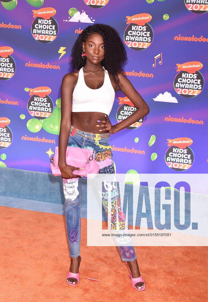 SANTA MONICA, CA - APRIL 9: Kheris Rogers at the 2022 Nickelodeon Kids Choice Awards at the Barker Hangar in Santa Monica, California on April 9, 2022.
