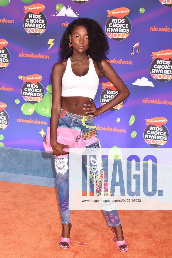 SANTA MONICA, CA - APRIL 9: Kheris Rogers at the 2022 Nickelodeon Kids Choice Awards at the Barker Hangar in Santa Monica, California on April 9, 2022.