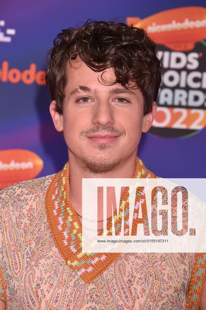 SANTA MONICA, CA - APRIL 9: Charlie Puth at the 2022 Nickelodeon Kids Choice Awards at the Barker Hangar in Santa Monica, California on April 9, 2022.