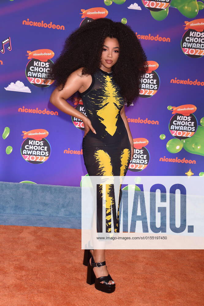 SANTA MONICA, CA - APRIL 9: Chloe Bailey at the 2022 Nickelodeon Kids Choice Awards at the Barker Hangar in Santa Monica, California on April 9, 2022.