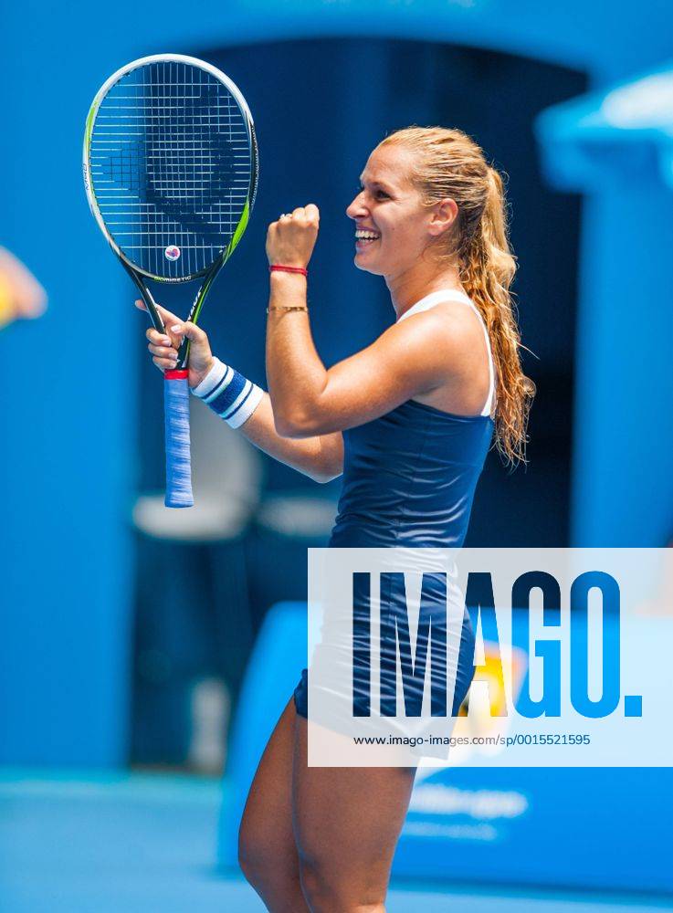 Jan. 20, 2014 - Melbourne, Australia - Dominika Cibulkova (SVK) at Rod Laver Arena on Monday. Tennis 2014 - Australian Open - Day 8 - ZUMAkh1