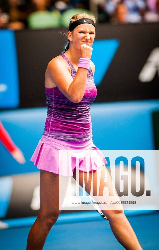 Jan. 20, 2014 - Melbourne, Australia - Victoria Azarenka (RUS) at Rod Laver Arena . Tennis 2014 - Australian Open - Day 8 - ZUMAkh1