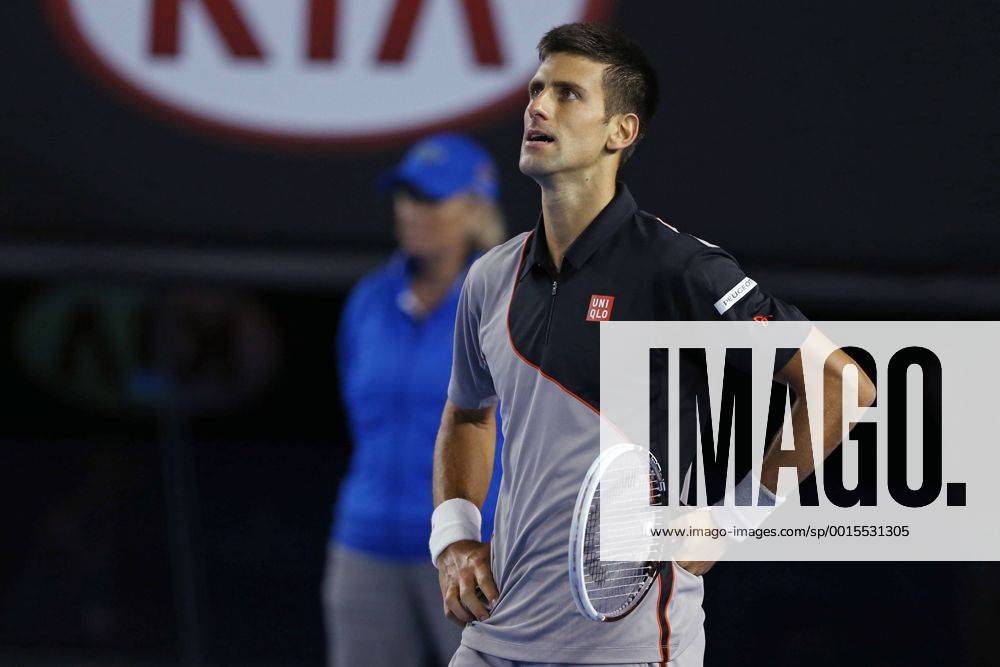 Novak Djokovic, SRB, during quarter-final of 2014 Australian Open in Melbourne; 21 01 2014 -