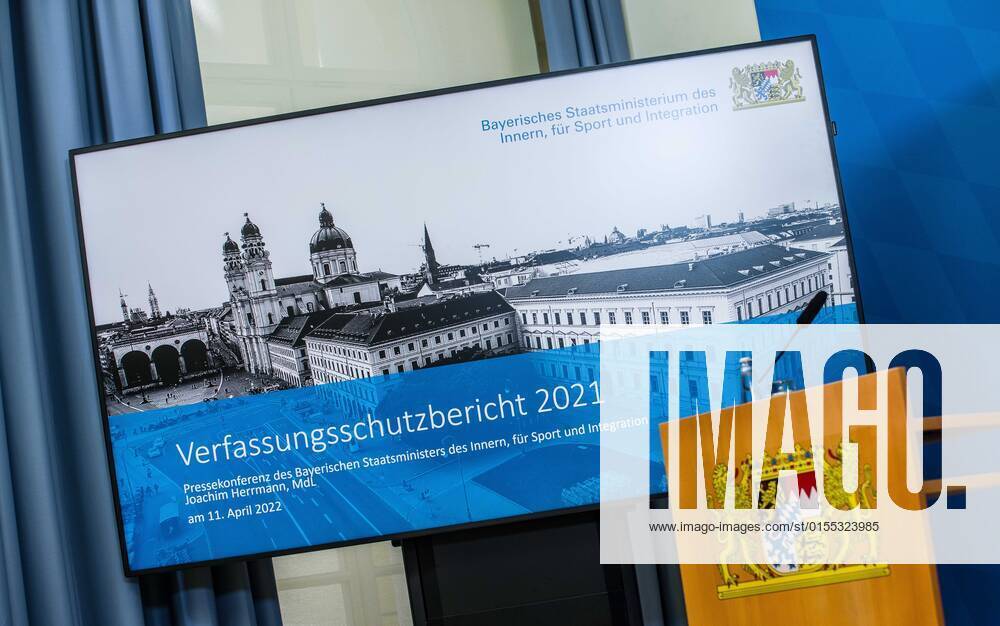 The Bavarian Verfassungsschutz (Secret Service, Office for the Protection of the Constitution) released the 2021 report detailing threats to the state of Bavaria and the country. Over the past years, conspiracy theorists, new age and wellness extremists, right-extremists, and various enemies of democracy have taken a leading role against the German state and society, with imagery such as the August 2020 storming of the Reichstag and May 2020 3,000 Corona rebels demonstrating at Marienplatz in Munch associated with it. Numerous participants in that storming come from the Bavarian scene and are radicalizing at increasing rates. Munich Germany - ZUMAb160 20220411_zbp_b160_005