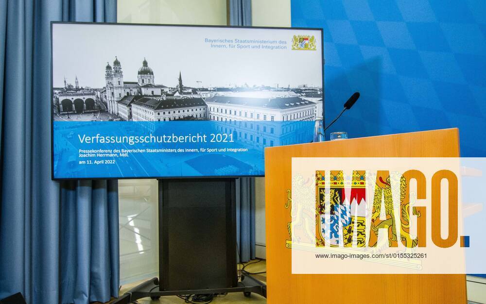 The Bavarian Verfassungsschutz (Secret Service, Office for the Protection of the Constitution) released the 2021 report detailing threats to the state of Bavaria and the country. Over the past years, conspiracy theorists, new age and wellness extremists, right-extremists, and various enemies of democracy have taken a leading role against the German state and society, with imagery such as the August 2020 storming of the Reichstag and May 2020 3,000 Corona rebels demonstrating at Marienplatz in Munch associated with it. Numerous participants in that storming come from the Bavarian scene and are radicalizing at increasing rates. Munich Germany - ZUMAb160 20220411_zbp_b160_041
