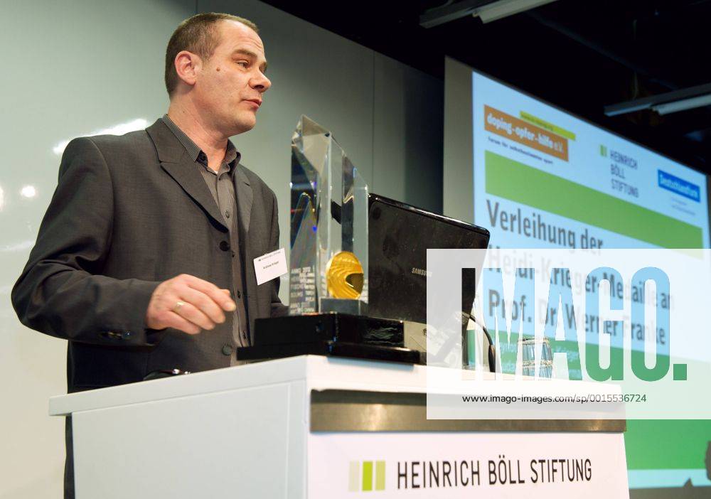 Doping-Opfer-Hilfe e.V. Berlin 21.01.2014 Heinrich Böll Stiftung Berlin Symposium zu Ehren von Prof Dr Werner FRANKE Auszeichnung mit der HEIDI KRIEGER MEDAILLE für das Lebenswerk von Prof Dr Werner FRANKE Zellbiologe und Krebsforscher Andreas KRIEGER Namensgeber