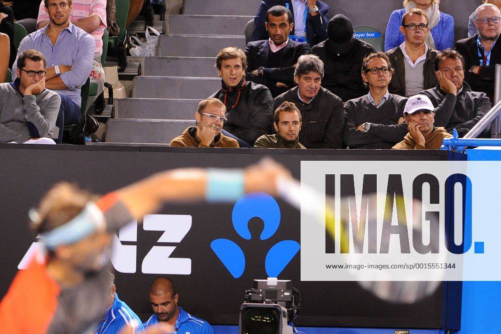 Rafael Nadal (ESP) Toni Nadal (ESP) TENNIS : Open d Australie - Melbourne - 24 01 2014 TennisMagazine Panoramlc