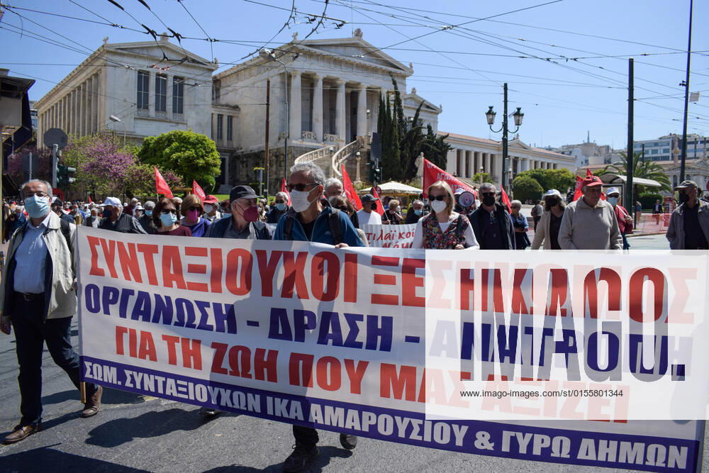 Greece: Thousands take to Athens streets in protest of price hikes Thousands march holding banner with slogans against soaring unbearable prices that plague Greek society. Athens Greece