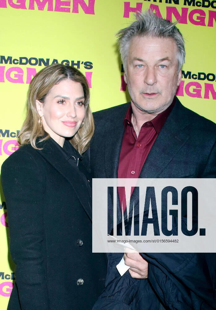 NEW YORK, NY - APRIL 21: Hilaria Baldwin and Alec Baldwin at the Opening Night Of Hangmen at the Golden Theatre in New York City on April 21, 2022.