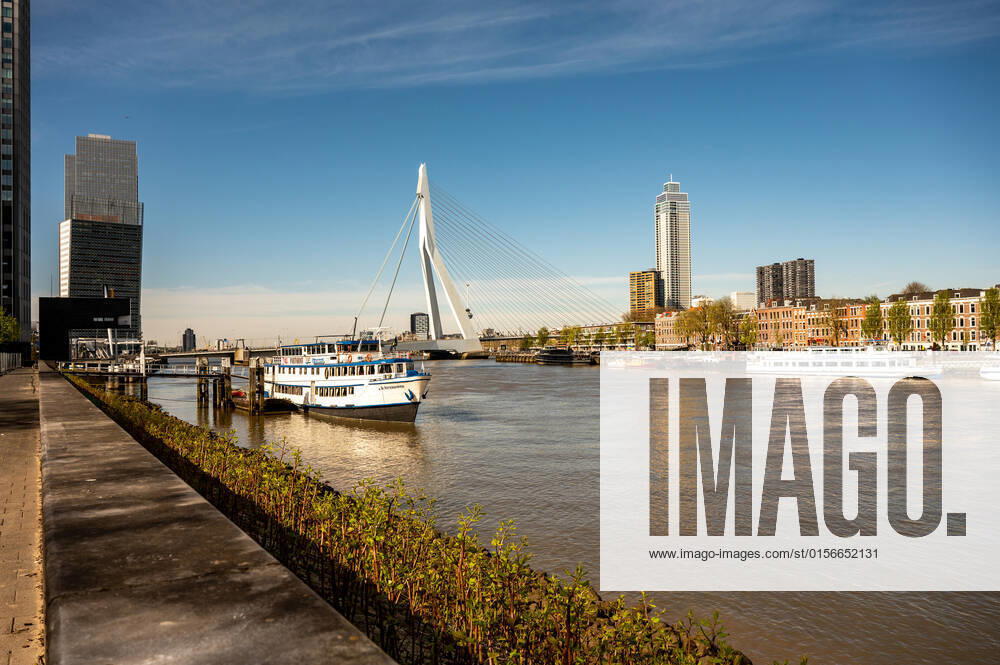 Die Erasmusbrücke (niederländisch Erasmusbrug) ist eine Schrägseilbrücke in Rotterdam über die Nieuwe Maas, einen Hauptstrom im Rhein-Maas-Delta. Rotterdam (verkürzt auch Rdam) ist mit 655.473 Einwohnern (Stand: 1. Januar 2022) nach Amsterdam die zweitgrößte Stadt der Niederlande. Sie ist aufgrund des größten Seehafens Europas 2 ein bedeutender Verkehrsknotenpunkt für den Güterverkehr. Neben Amsterdam und Den Haag ist Rotterdam zudem eines der kulturellen Zentren der Niederlande. Rotterdam verfügt über eine Universität, mehrere Fachhochschulen, eine Musikhochschule und eine Kunstakademie. Sie ist die führende Industrie- und Handelsstadt der Niederlande. Auffällig ist die Rotterdamer Wolkenkratzer-Silhouette, die sich s