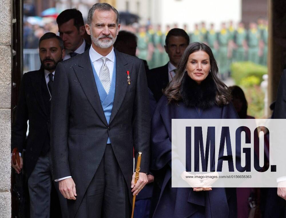 King Felipe and Queen Letizia at the Miguel de Cervantes awards ceremony in Alcala de Henares, Madrid, April 22, 2022 Cordon Press