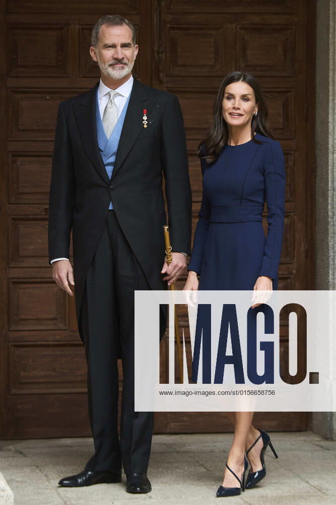 Madrid Queen Letizia and King Felipe during the Miguel de Cervantes, Spanish literature 2021 prize to Cristina Peri Rossi in the auditorium of the university of Alcala, Alcala de Henares, in Madrid. No Spain Â