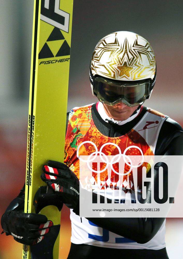 OLYMPIA - Olympische Spiele 2014 KRASNAJA POLJANA,RUSSLAND,08.FEB.14 - DIVERS, OLYMPIA, SKI NORDISCH, SKISPRINGEN - Olympische Winterspiele Sotschi 2014, RusSki Gorki Jumping Center, Esto-Sadok, Normalschanze, Training und Qualifikation der Herren. Bild zeigt Thomas Morgenstern (AUT).