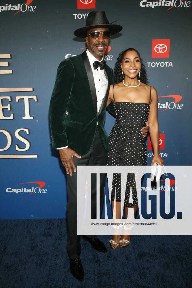HOLLYWOOD, CA - APRIL 23: J.B. Smoove and Shahidah Omar at the 2022 Trumpet Awards at the Dolby Theatre in Hollywood, California on April 23, 2022.