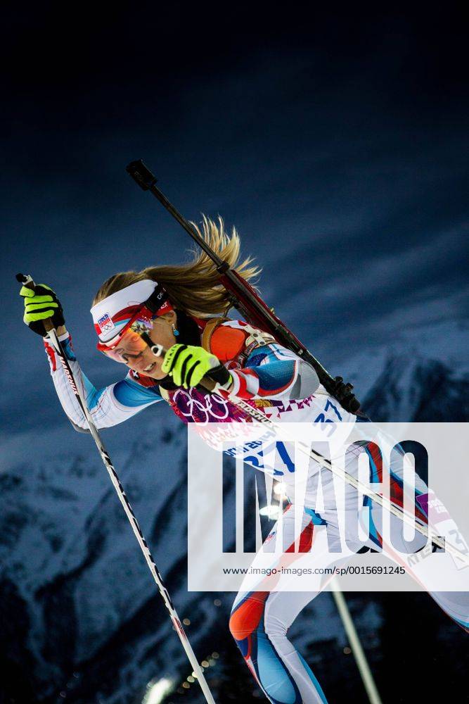 , Biathlon- und Langlaufzentrum Laura , 7,5-Kilometer-Sprint der Frauen im Bild: Eva Puskarcikova (Tschechien)