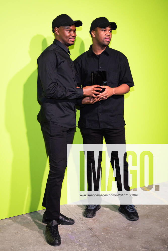 International Woolmark Prize 2022 London, UK. Mmuso Potsane and Maxwell Boko of MmusoMaxwell, at the Photocall at the International Woolmark Prize 2022 FINAL in London on 26th April 2022. LMK405-S260422LSAN-001