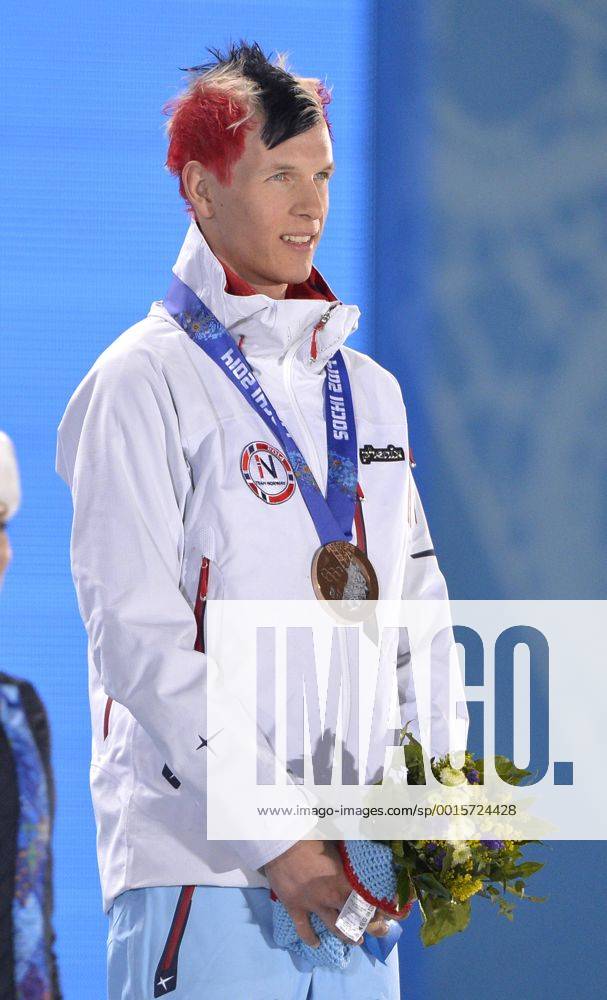 Norway s Magnus Krog stands with his bronze medal during the victory ceremony for 10km nordic combined individual Gunderson NH at the Sochi 2014 Winter Olympics on February 13, 2014 in Sochi, Russia. OLY20140213409