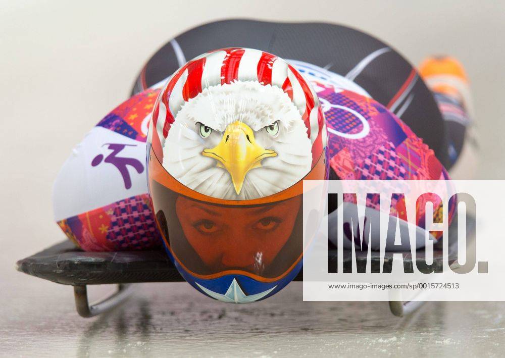 Sliding Center Sanki, Krasnaya Polyana, RUS, Sochi Sotschi , 2014, Skeleton, Damen, 2. Lauf, im Bild Katie Uhlaender (USA) Katie Uhlaender of the USA during 2nd draw of ladies Skeleton the Olympic Winter Games Sochi Sotschi 2014 at the Sliding Center Sanki, Krasnaya Polyana, Russia on 2014 02 13. , EP_gro E