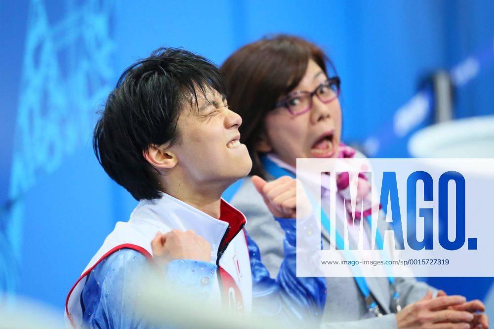 (L-R) Yuzuru Hanyu, Yoshiko Kobayashi (JPN), FEBRUARY 13, 2014 - Figure Skating : Men s Short Program at ICEBERG Skating Palace during the Sochi 2014 Olympic Winter Games in Sochi, Russia. Noxthirdxpartyxsales ( umqa009449)