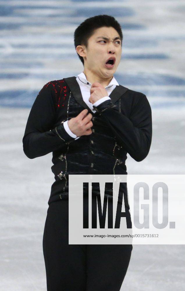Feb. 14, 2014 - Sochi, RUS - Han Yan, of China, performs during the men s free skate figure skating at the Iceberg Skating Palace during the Winter Olympics in Sochi, Russia, Friday, Feb. 14, 2014. Men s Free Skate Figure Skating - ZUMAm67
