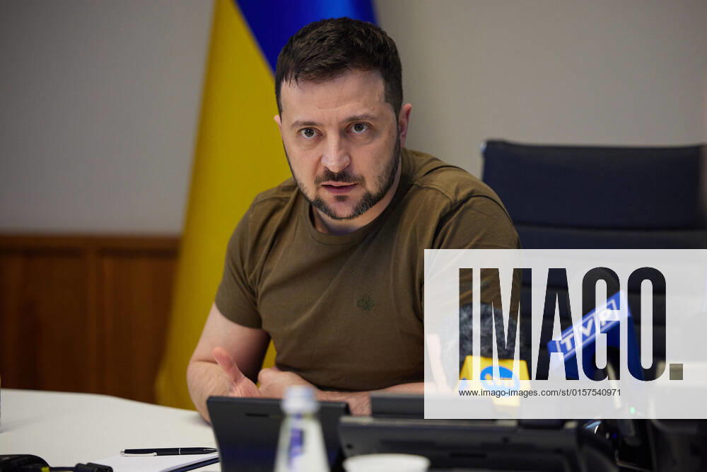 Ukrainian President VOLODYMYR ZELENSKYY delivers an address to the nation from the capital. Kyiv Ukraine - ZUMAz03_ 20220429_int_z03_064