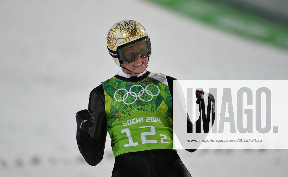 RUSSIA RUSSKI GORKI SKI JUMPING CENTER MENS TEAM SKI JUMPING WINTER OLYMPIC GAMES SOCHI 2014: THOMAS MORGENSTERN AUSTRIA JAG170214_054