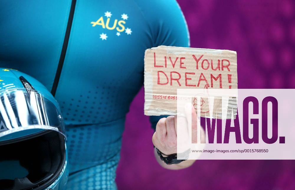 Feb. 17, 2014 - Sochi, Krasnodar Krai, Russia - A message from the Australia team during the Two-man Bobsleigh race during the 2014 Sochi Winter Olympics on February 17 in Sochi, Russia. Men s Bobsleigh - Sochi 2014 - ZUMAa35