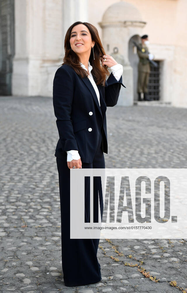 Italian actress Anna Ferraioli Ravel arrives to the presentation of the David di Donatello Award 2022 at the Quirinale Palace in Rome, Italy, 02 May 2022. The David di Donatello award is a film prize presented annually to honor the best of Italian and foreign motion picture productions.ANSA ETTORE FERRARI Rome Italy - ZUMAa110 20220502_zaf_a110_008