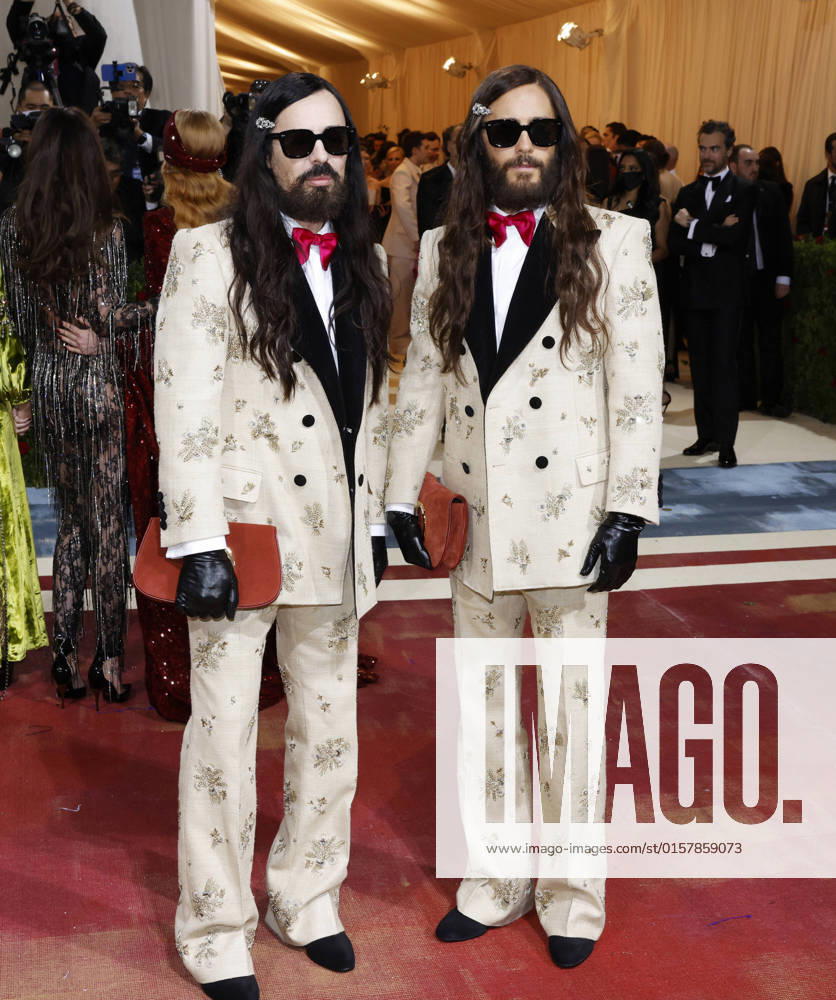 Jared Leto and Alessandro Michele arrive on the red carpet for The Met Gala at The Metropolitan Museum of Art celebrating the Costume Institute opening of In America: An Anthology of Fashion in New York City on Monday, May 2, 2022. NYP20220502283 JOHNxANGELILLO