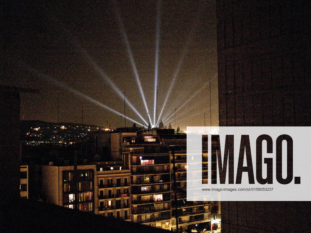 Night big city with lit streets and houses Barcelona Spain