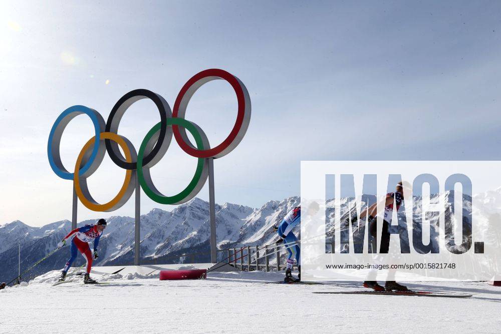 Feb. 23, 2014 - Sochi, Krasnodar Krai, Russia - USA Brian GREGG, right, during the Men s 50km Mass Start Free Cross-Country race during the Winter Olympics on February 22 in Sochi, Russia. Men s Cross Country Skiing - Sochi 2014 - ZUMAa35