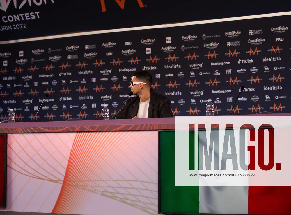 Mahmood Brividi Italy during the Eurovision Song Contest 2022, artists press conference, on 05 May 2022, at Pala Alpitour in Turin, Italy Photo Nderim KACELI