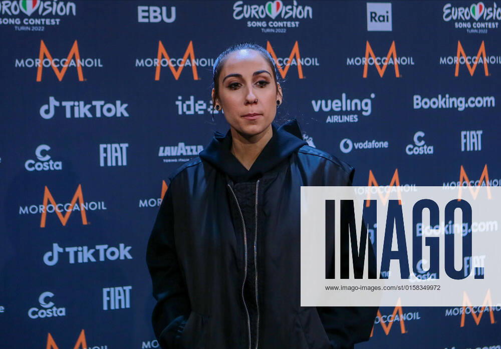 Andrea Circles North Macedonia during the Eurovision Song Contest 2022, artists press conference, on 05 May 2022, at Pala Alpitour in Turin, Italy Photo Nderim KACELI